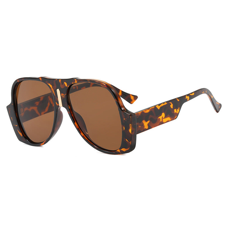 Women's square sunglasses with unique animal pattern frame and UV protection Kalsten
