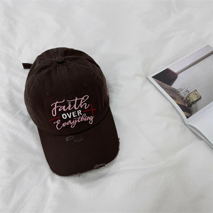 Women's Distressed Embroidered Baseball Cap Kalsten