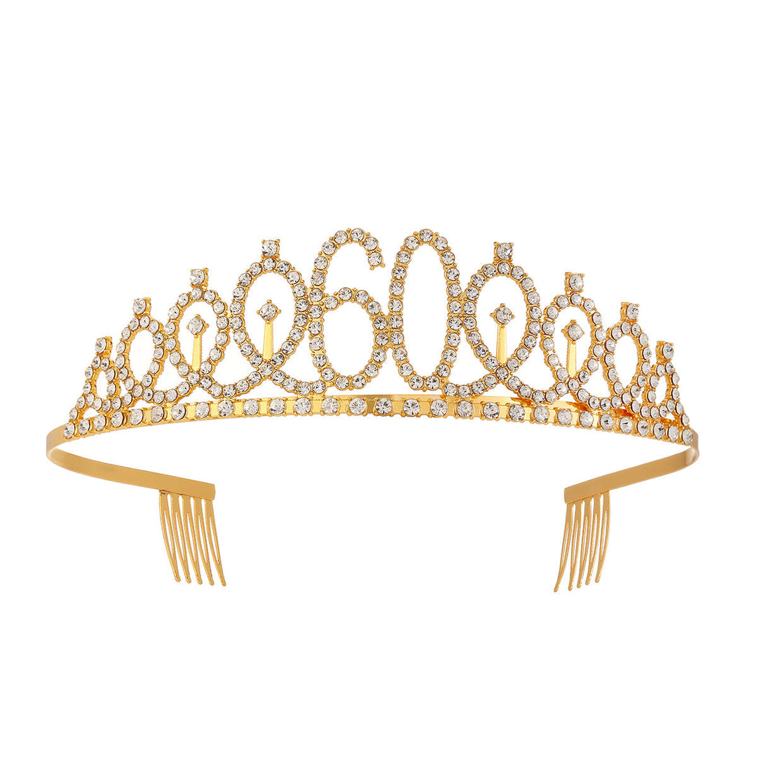 Women's Crystal-Embellished Tiara with Elegant Design Kalsten