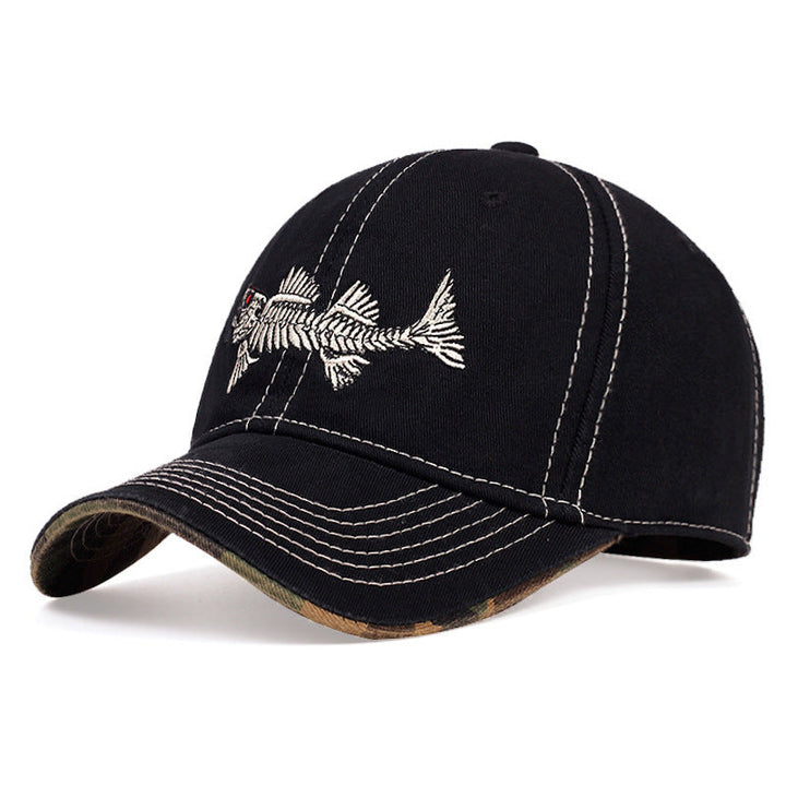 Men's Embroidered Fishing-Themed Baseball Cap Kalsten