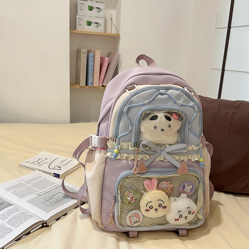 Adorable Character-Themed Multi-Pocket School Backpack