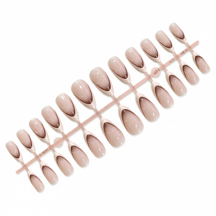 French Tip Almond-Shaped Press-On Nails Kalsten