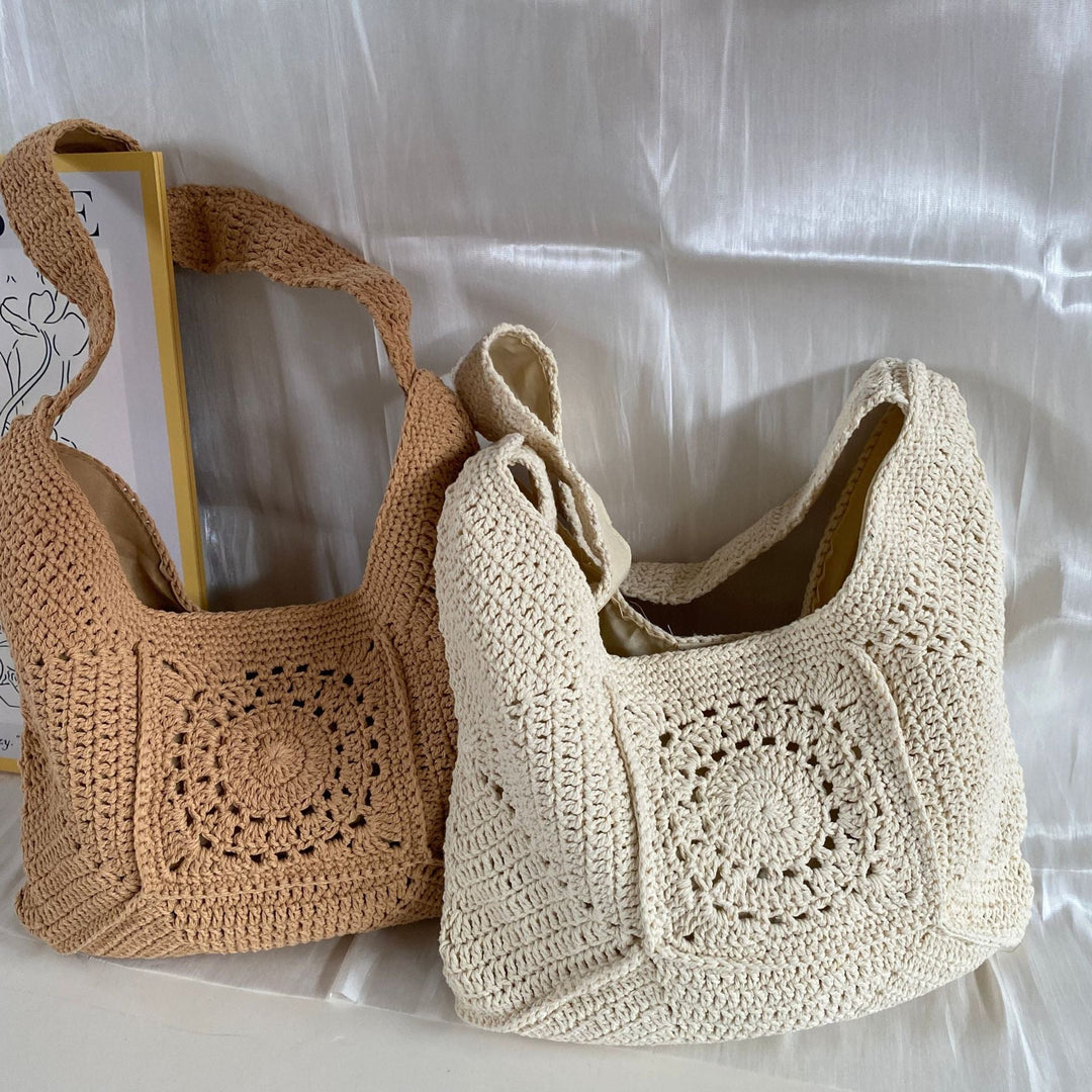 Hand-knotted shoulder bag with unique pattern Kalsten