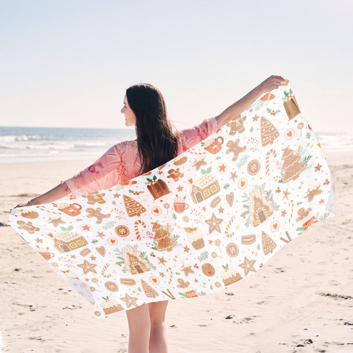 Light beach towel with creative jellyfish motif Kalsten
