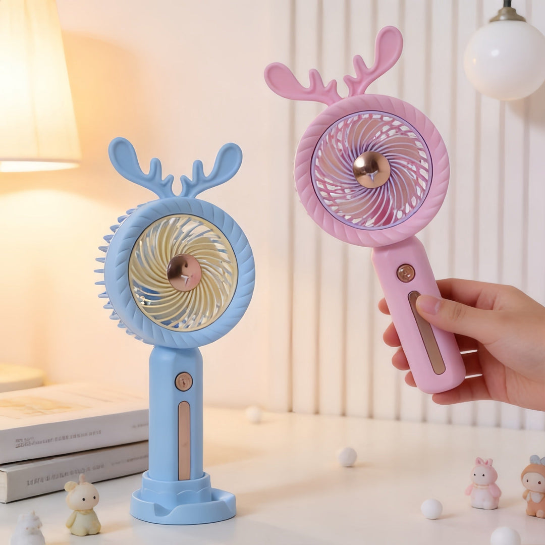 Ladies portable handheld fan with innovative antler design Kalsten