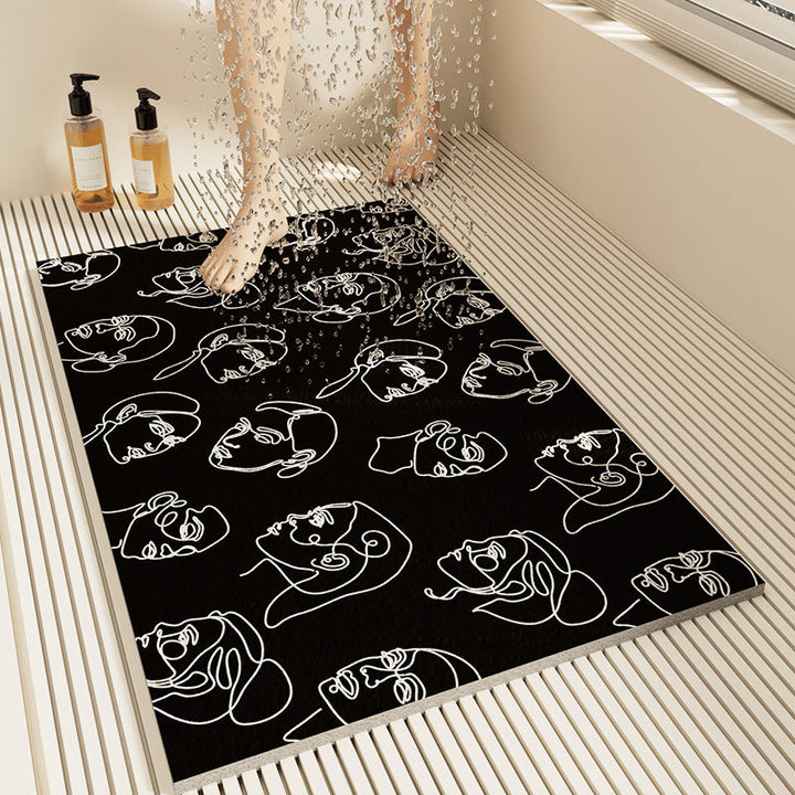Slip-Resistant Geometric Bath Mat Kalsten