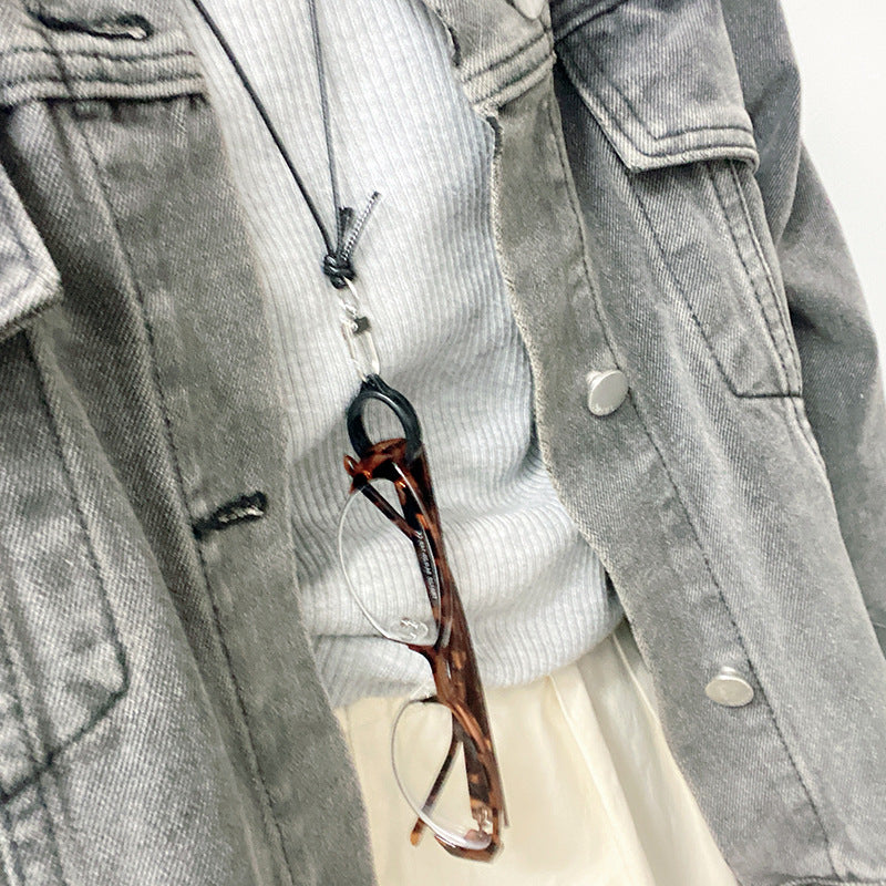 Fashionable Glasses Holder Chain Made of High-Quality Leather Kalsten
