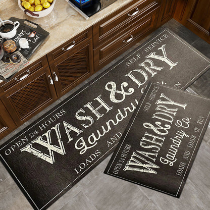 Vintage-Inspired Laundry Room Area Mat Acalora