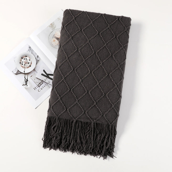 Women's elegant and cozy throw blanket with decorative pattern Kalsten