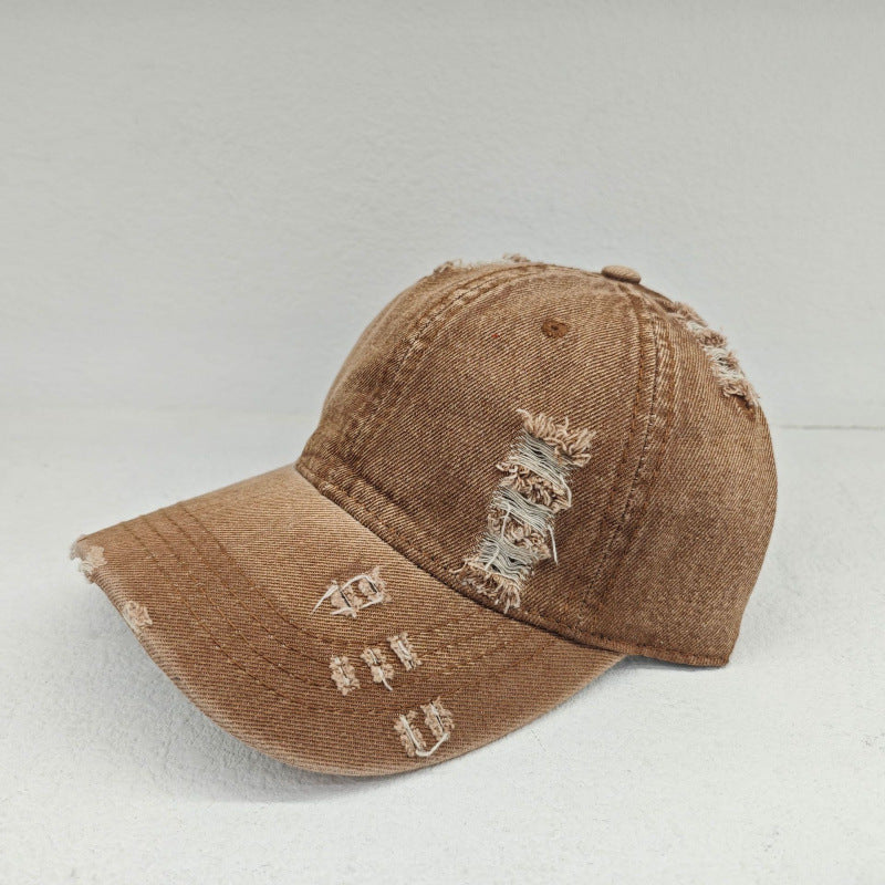 Women's Distressed Casual Denim Baseball Cap Kalsten