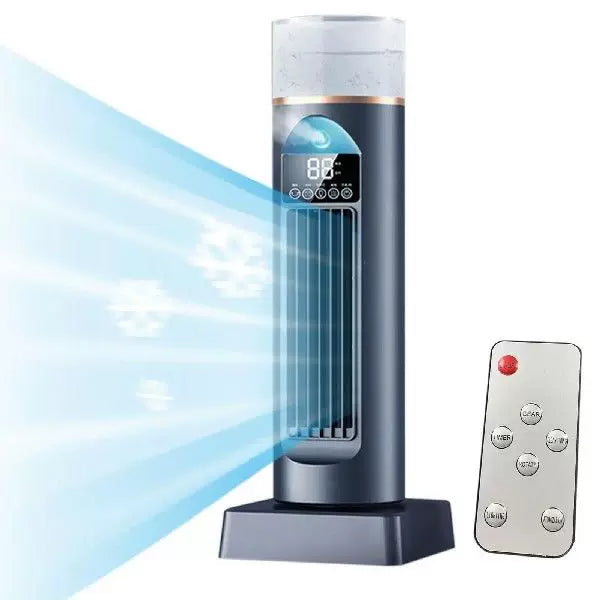 Unisex one size compact vertical personal vaporizer air cooler with digital display removable water tank adjustable louvers USB powered Kalsten