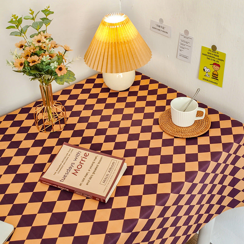 Checkered Pattern Dining Table Cloth