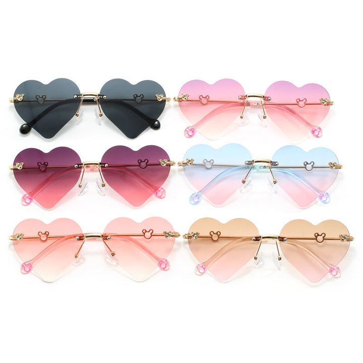 Women's Heart-Shaped Sunglasses with Mirrored Lenses Kalsten