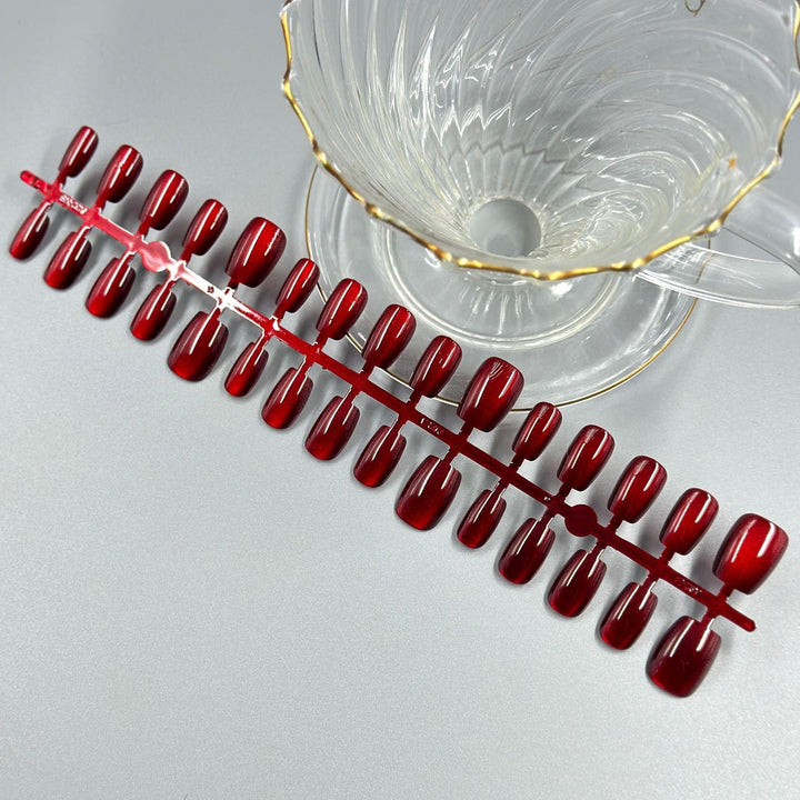Glossy Red Press-On Nail Set Kalsten