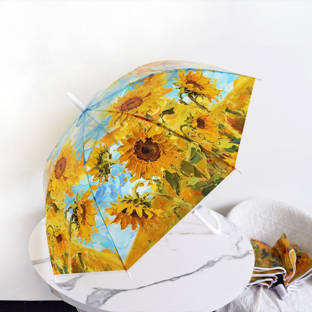 Women's collapsible umbrella with playful sunflower design Kalsten