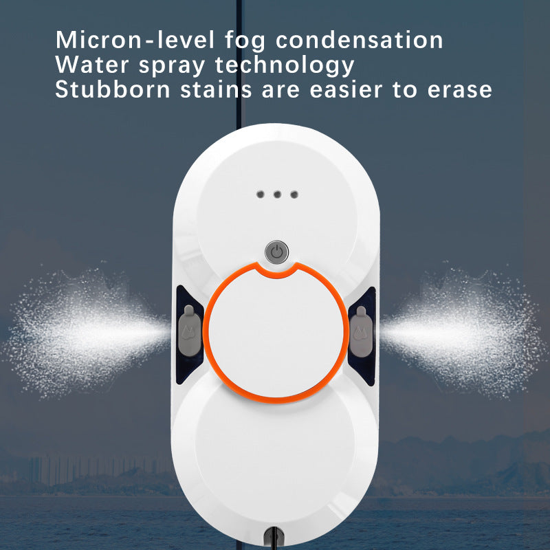 robotic window cleaner with dual spinning microfiber mops and spray function Kalsten