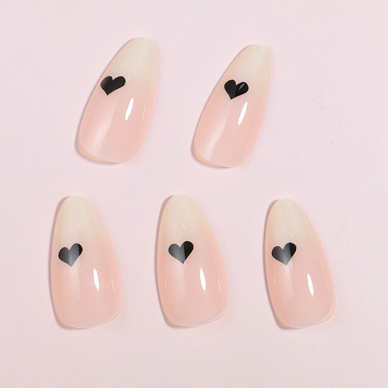 Heart-Accent Artistic Press-On Nails Kalsten