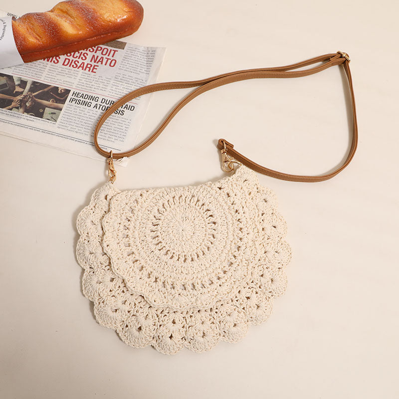 Crocheted Crossbody Bag with Feminine Details Kalsten