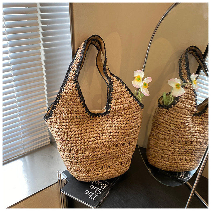 Braided tote bag with unique structure Kalsten