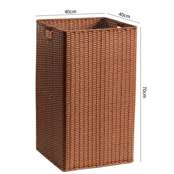 Large Woven Storage Bin with Ergonomic Cutout Handles Kalsten