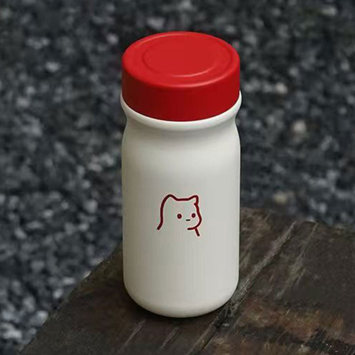 Women's insulated drinking bottle with secure flip lid and stylish animal design Kalsten