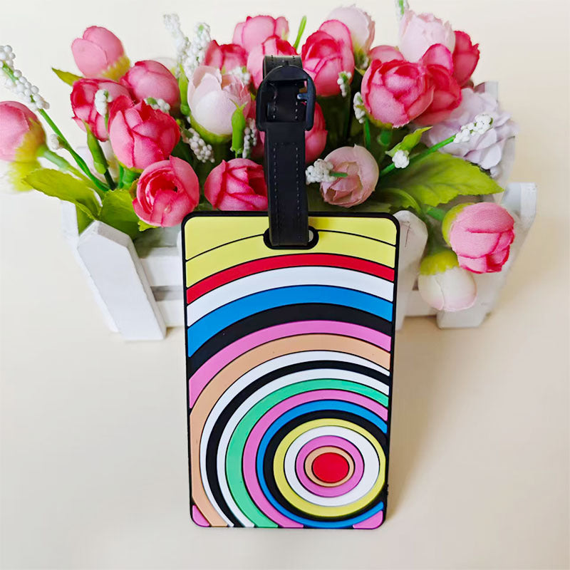 Unisex Vibrant Geometric Pattern Luggage Tag Kalsten