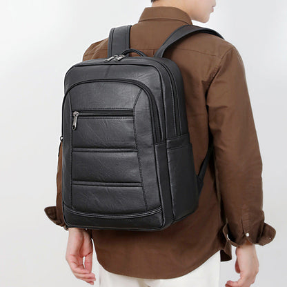 Elegant Backpack in Durable Faux Leather with Smart Compartment System Skanto