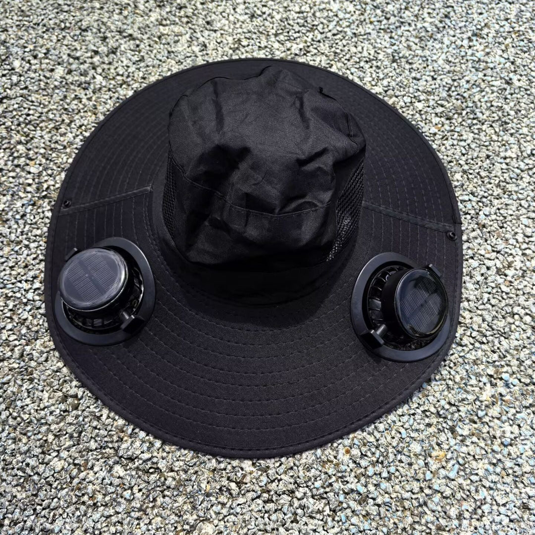 air-cooled sun hat with removable USB fans and wide neck protection Kalsten