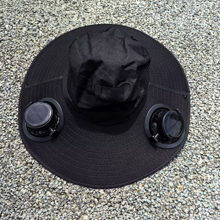 air-cooled sun hat with removable USB fans and wide neck protection Kalsten