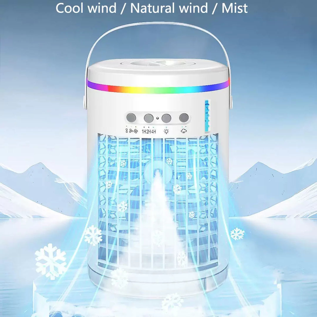 Unisex one size compact portable evaporative air cooler with USB power remote control LED mood light Kalsten