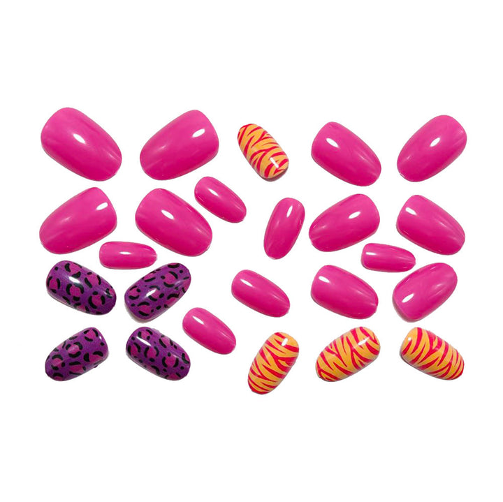 Creative art nails with animal motif and gradient Kalsten