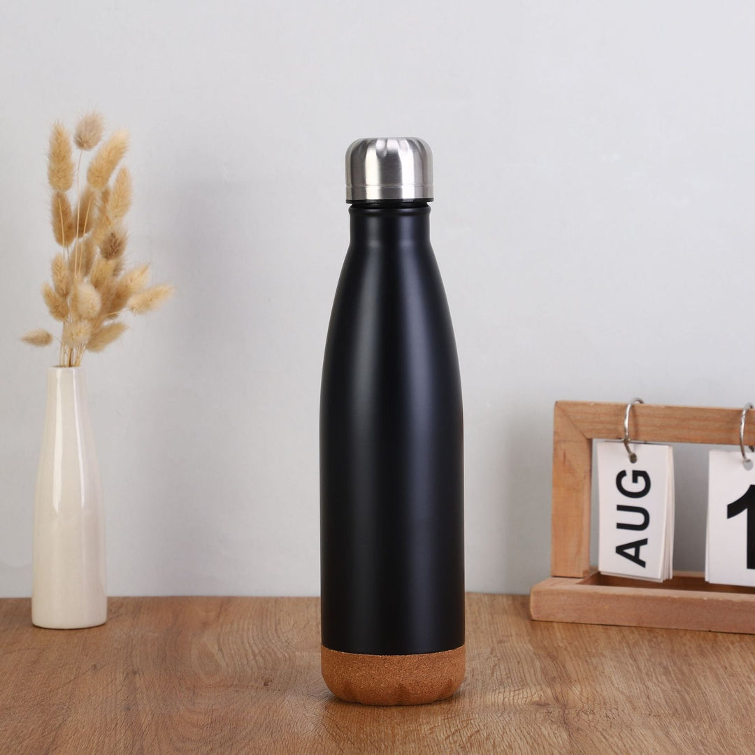 Ladies stylish stainless steel insulated bottle with cork bottom Kalsten