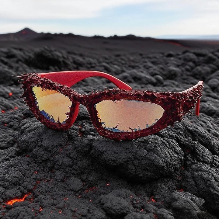 Women's sporty sunglasses with innovative, artistic frame Kalsten