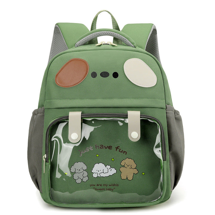 Backpack with Transparent Compartment and Playful Design Kalsten