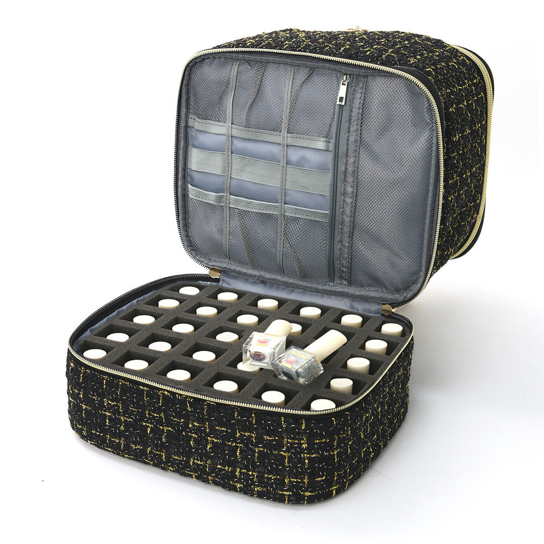 Cosmetic organizer bag with elegant fabric Kalsten