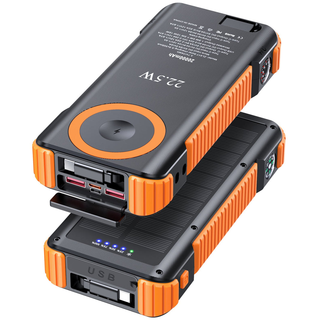 High-performance solar power bank with multifunctional connections and LED display Kalsten