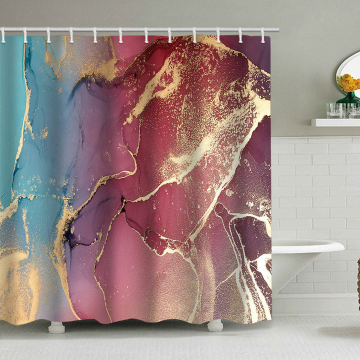 Artistic Marble Design Shower Curtain Kalsten