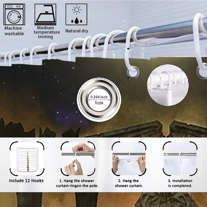 Digital Fantasy-Themed Bathroom Decor Set Kalsten