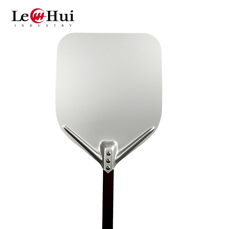 extra-long wooden handled aluminum pizza peel with flat square paddle Kalsten