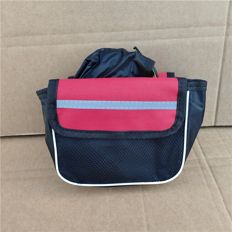 compact reflective waterproof bicycle handlebar bag with quick release straps and multi compartment Kalsten