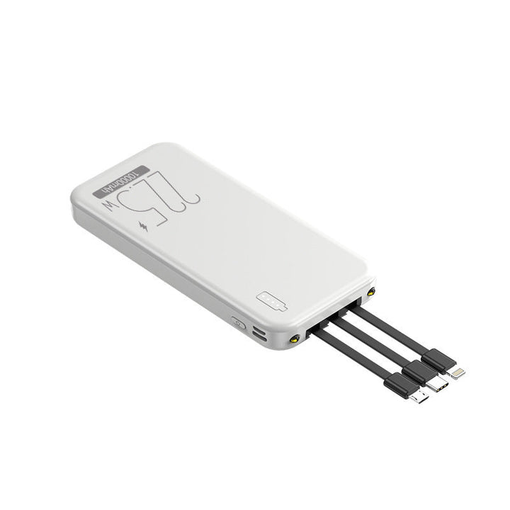 Power bank with integrated multifunctional cables Kalsten