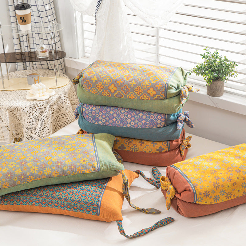 Women Decorative Neck Roll with Floral Pattern Kalsten