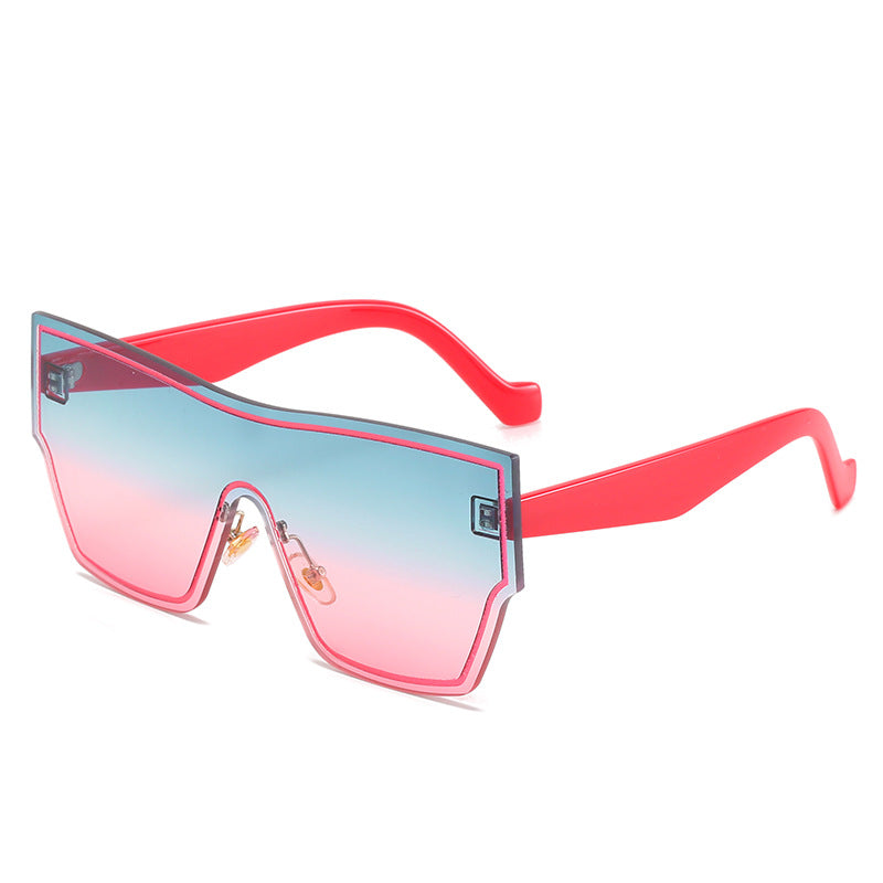 Women futuristic oversized wraparound sunglasses Kalsten