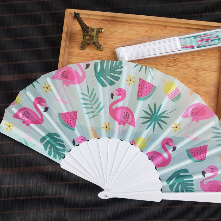 Ladies decorative fan with shimmering shell pattern Kalsten
