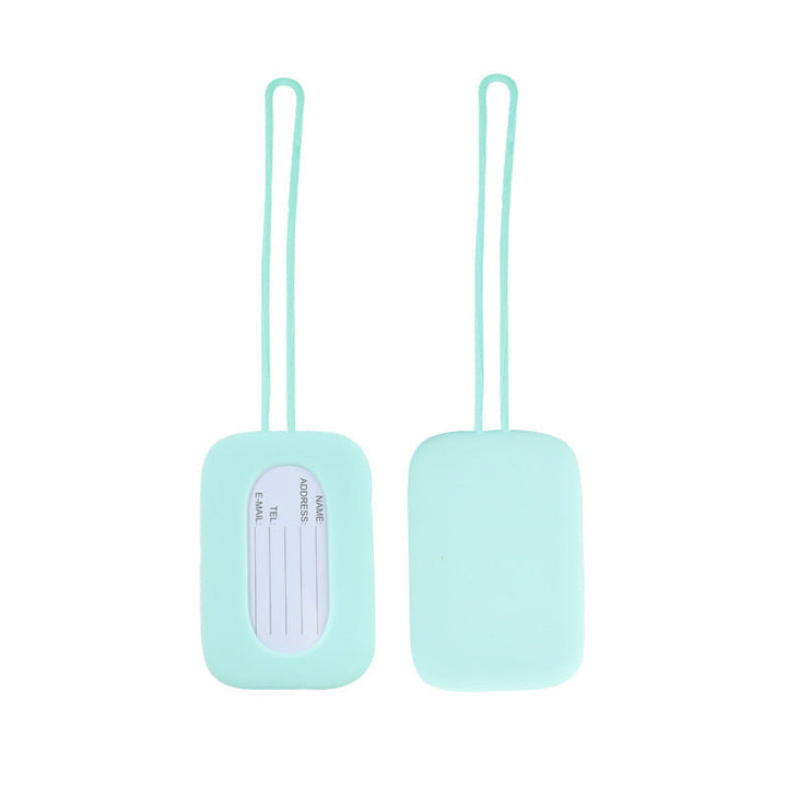 silicone luggage tag with ID window and elastic strap Kalsten