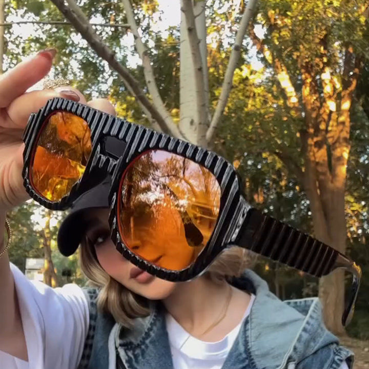 Women's geometric sunglasses with sophisticated structural design Kalsten