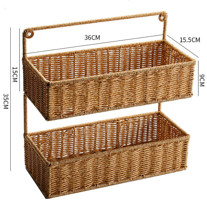 Two-Tiered Handwoven Storage Basket Kalsten
