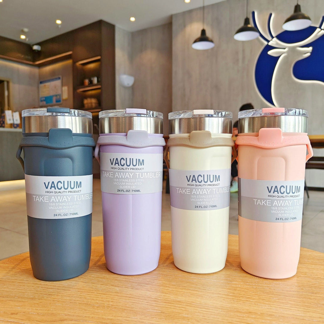 Women double-walled thermos mug with non-slip silicone base Kalsten