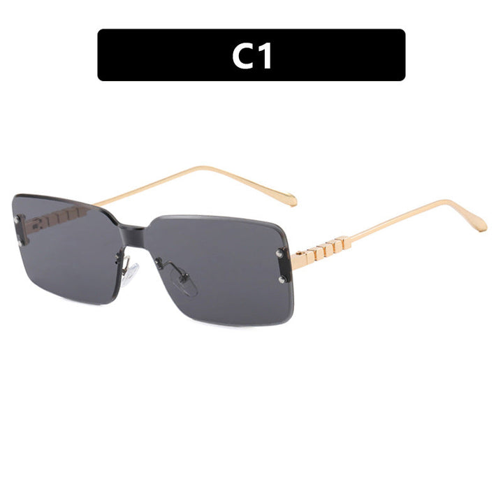 Women's modern rectangular sunglasses with stylish metal frame Kalsten