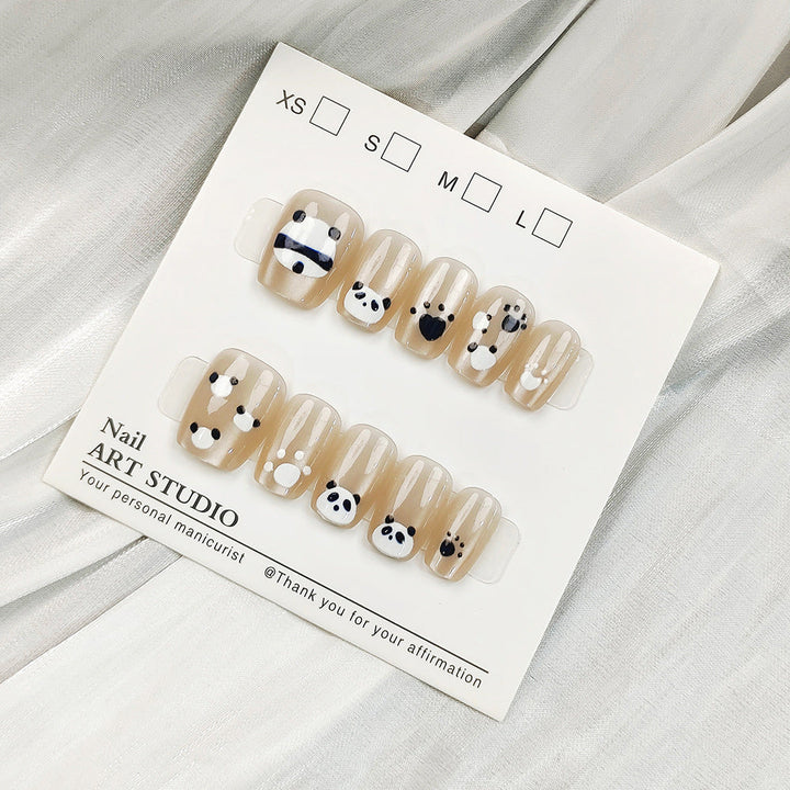Glamorous Artificial Nails with Shimmering Design Kalsten